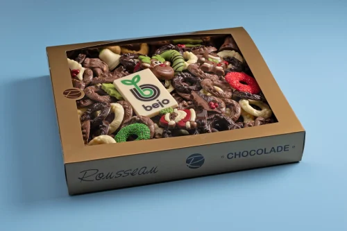 Luxe Kerstchocoladebox met logokaartje