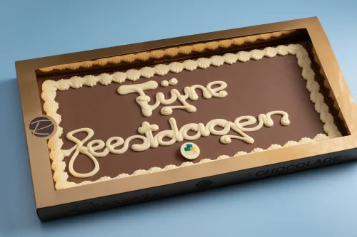 Grote wensplaat Fijne Feestdagen met logoschildje