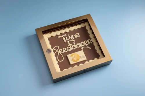 Wensplaat vierkant Fijne Feestdagen met logokaartje