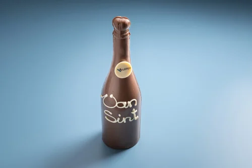 Champagnefles Van Sint met logo