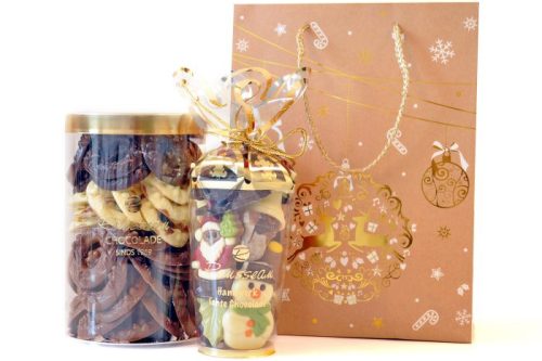 Cadeautas klein met silo Kerstkransjes en Kerstcornet klein
