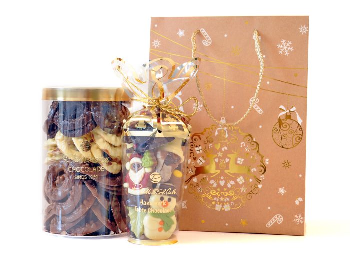 Cadeautas klein met silo Kerstkransjes en Kerstcornet klein