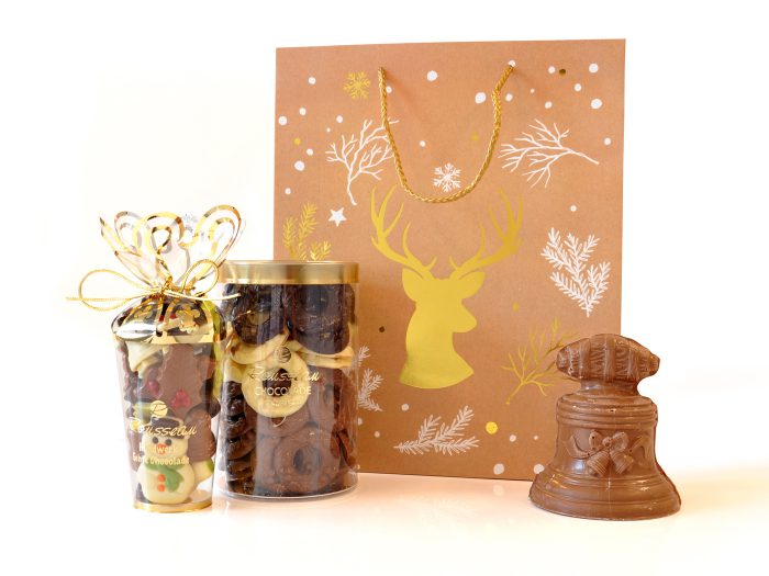 Cadeautas silo Kerstkransjes, Kerstcornet en Kerstklok