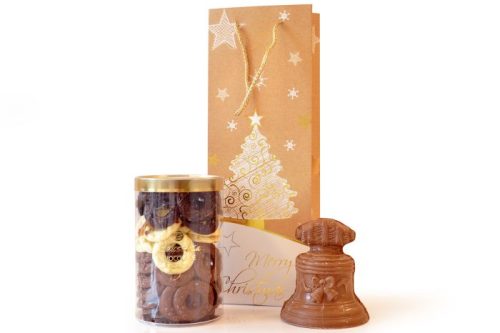 Cadeautas silo Kerstkransjes met Kerstklok