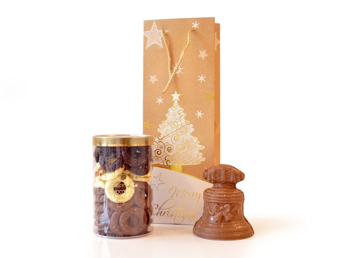 Cadeautas silo Kerstkransjes met Kerstklok