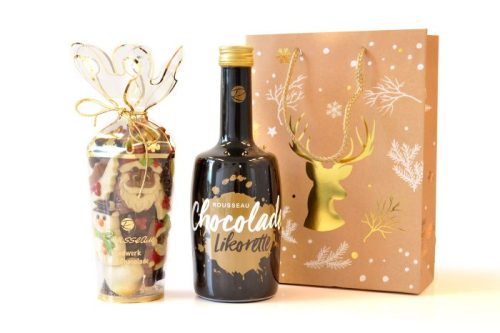 Cadeautas likorette met Kerstcornet