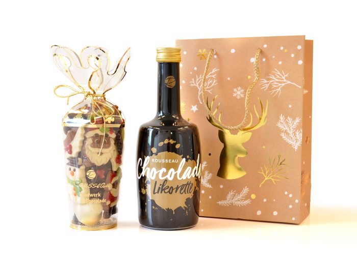 Cadeautas likorette met Kerstcornet