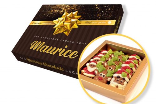 Cadeaubox Kerstmis met gouden strik