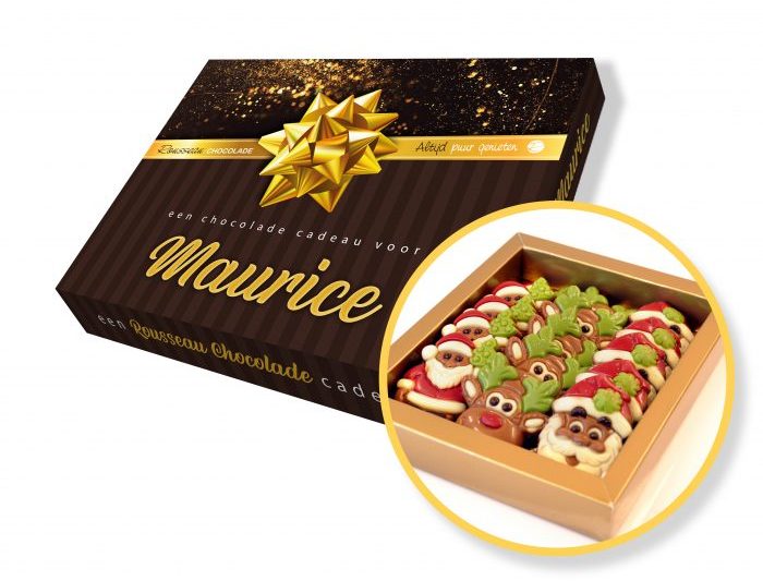 Cadeaubox Kerstmis met gouden strik