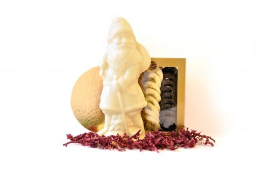 Chocolade Kerstman met doosje Kerstkransjes