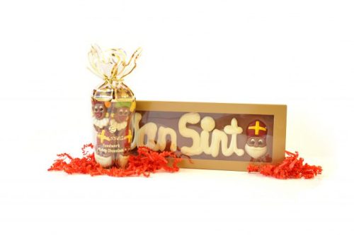 Chocolade tablet Van Sint met Sintcornet
