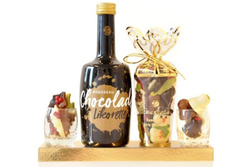 Pakket likorette met Kerstcornet klein en cadeau-glaasjes