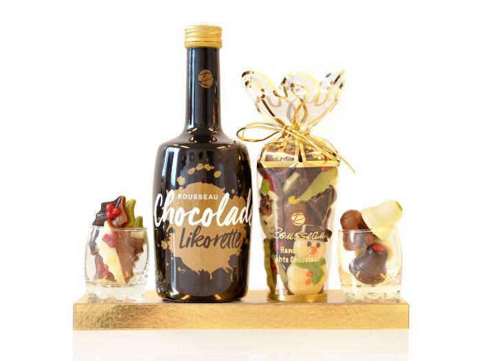 Pakket likorette met Kerstcornet klein en cadeau-glaasjes