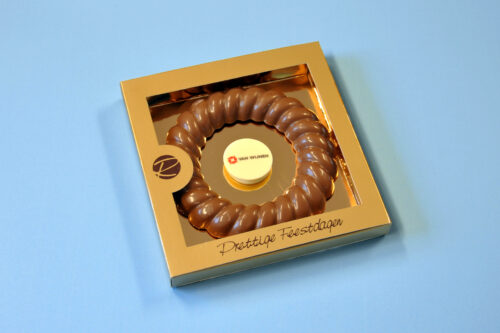 Chocolade Kerstkrans met logo