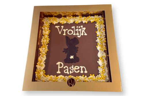 Wensplaat vierkant Pasen met Paashaas